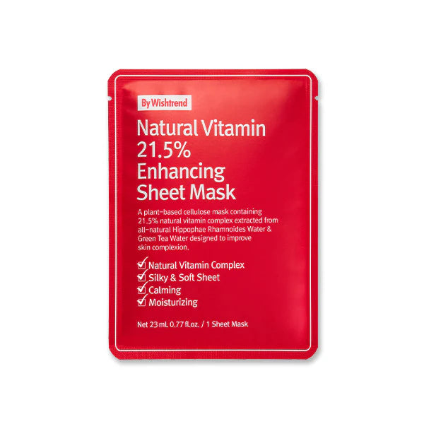 By Wishtrend Natural Vitamin 21.5 Enhancing Sheet Mask 23ml